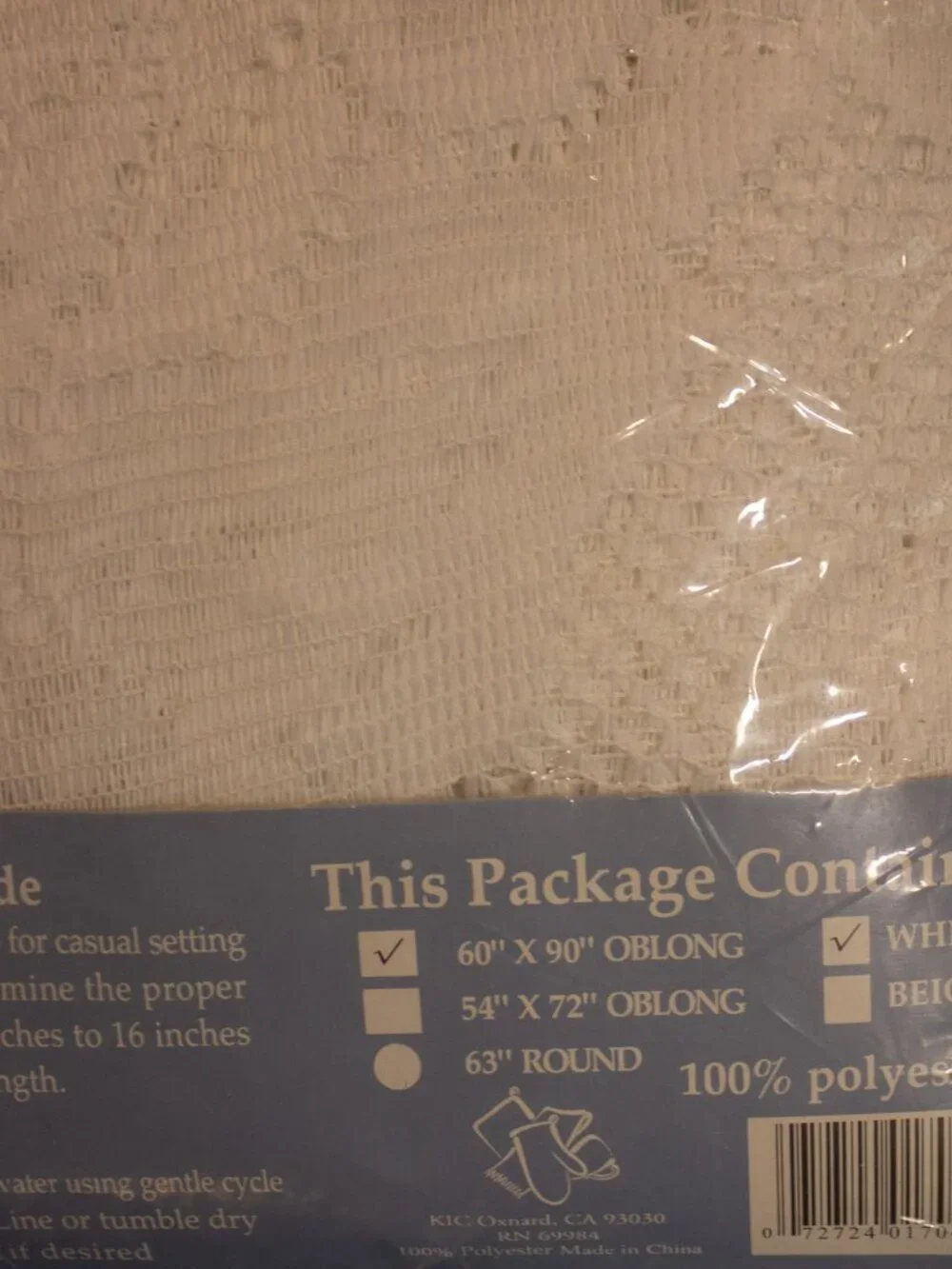 Kane Industries Vintage Lace Tablecloth with Floral Pattern 60x90